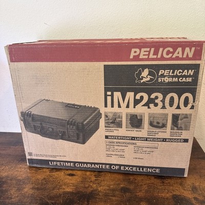 Pelican IM2300 Storm Case NEW Never Used Black w/ Custom CNC Foam Insert