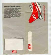  LTU International Airlines Ticket Jacket 1988 Germany's Other Airline
