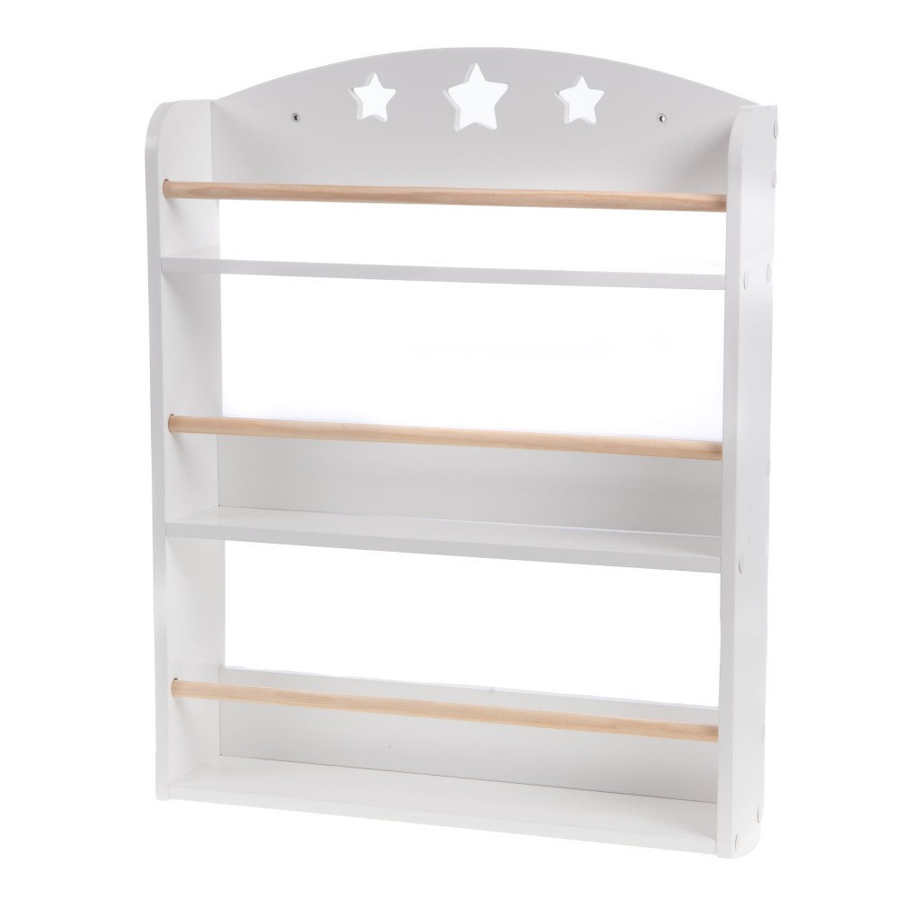 Étagère pour livres enfant étoile bois naturel de 51 cm au design scandinave