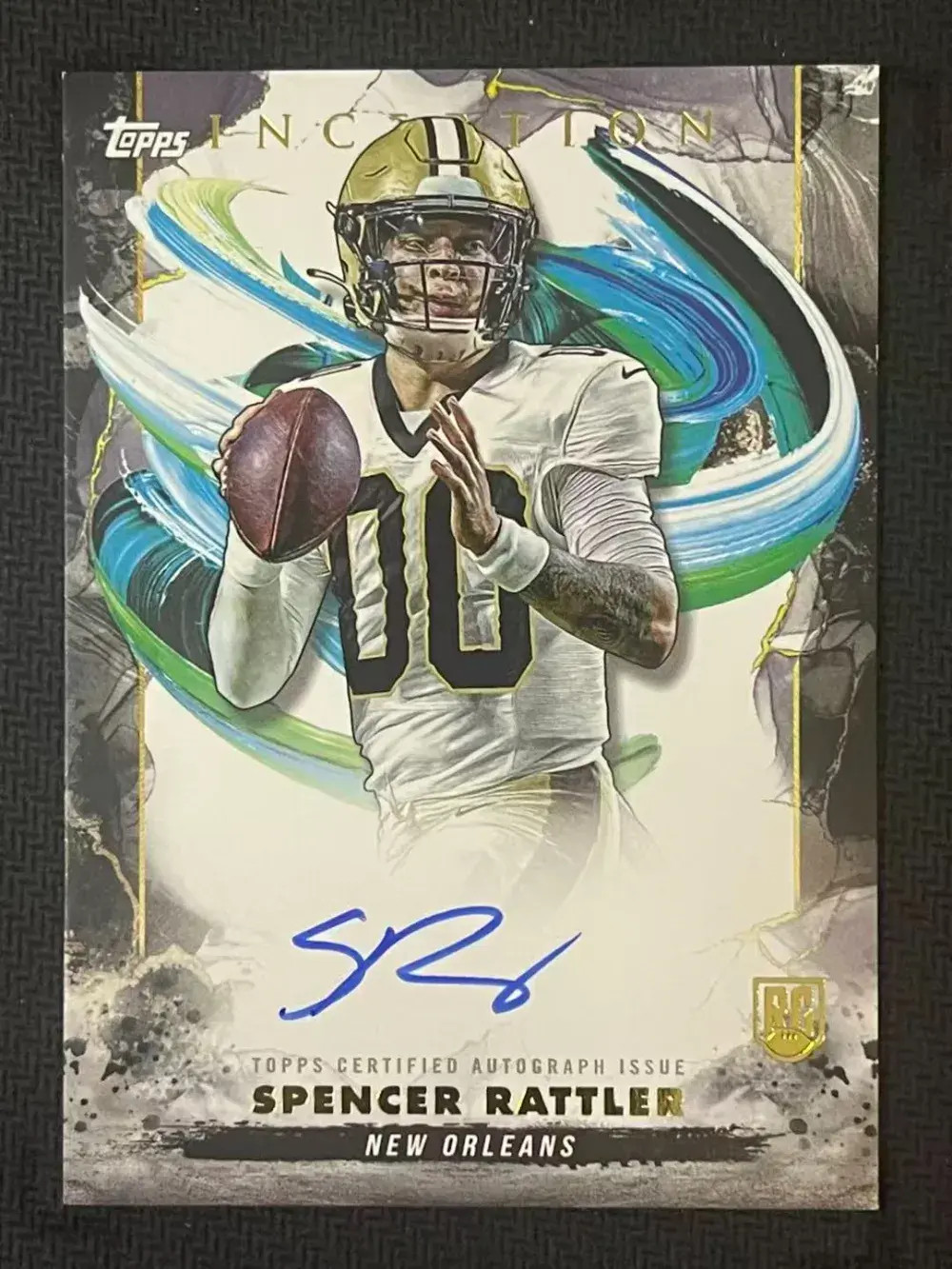 2024 Topps Inception Spencer Rattler #RA-SR Auto Rookie RC -JP