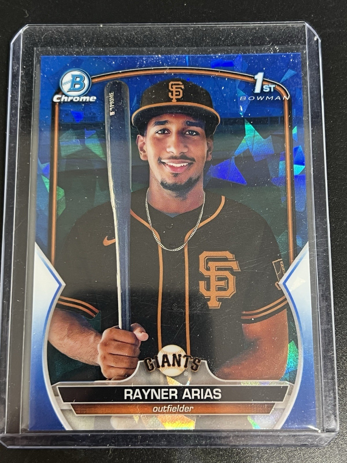 2023 Bowman Chrome Sapphire Edition 1st Prospects Rayner Arias #BCP-222 Giants