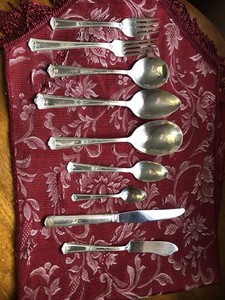 ANTIQUE INTERNATIONAL SILVER  FLATWARE SET - 85 PCS