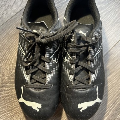Puma Kids Soccer Cleats Size 1.5  Black Firm Ground Studs