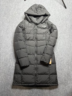 The North Face Jacket Women Small Black Metropolis Park Long Coat 600 Fill Down