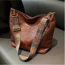 Bohemian Style Women Shoulder Bag vintage strap Crossbody Tote Bag Brown 