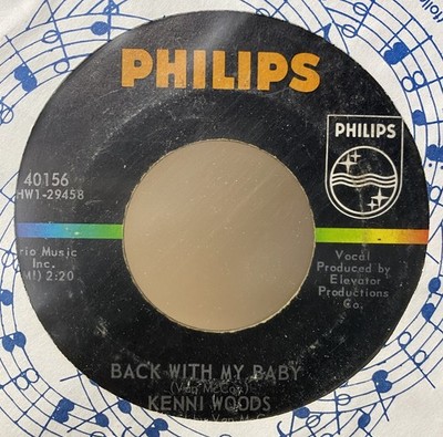 Kenni Woods - Back With My Baby / Do You Really Love Me 7  45RPM 1963 Soul VG