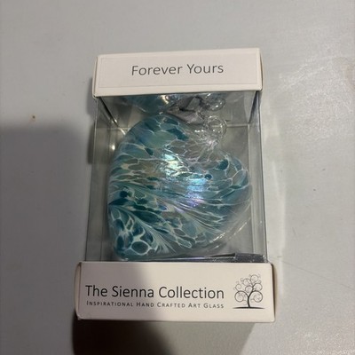 Sienna Glass Heart Gift for Her Women 8cm Present Forever Yours  Hanging
