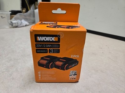 Sealed WORX - WA3669.2 20V Lithium-Ion Battery 2.0Ah - 2 Pack
