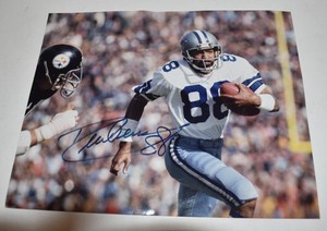 DREW PEARSON DALLAS COWBOYS HOF 2021 ACTION SIGNED 8x10 -COA (DYX80)