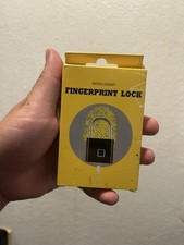 Waterproof Fingerprint Padlock Keyless Smart Door Lock Security Anti-theft USB-C