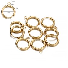 Edelstahl Ohrring Haken mit Schleife runde Ohrpfosten offene Biegeringe Clips