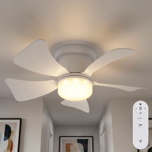 Deckenventilator Deckenlampe Flurleuchte LüFter Timer Cct Fernbedienung Led-image