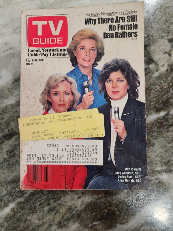 TV Guide Magazine August 6, 1983 Woodruff, Stahl, Garrels Women in News