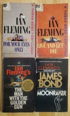 Vintage Ian Fleming James Bond PB Lot Of 4