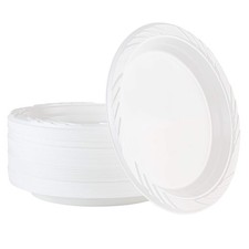 100 Count Disposable 7 Inch White Plastic Plates 100 7 inch Plates