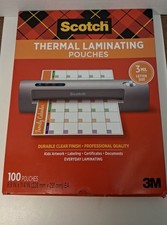 Scotch Thermal Laminating Pouches, 100-Pack, 8.9 x 11.4 inches, Letter Size, 3mm