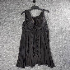Cinema Etoile Seductivewear Black Pleated Babydoll Chemise Lingerie 3X 40908X