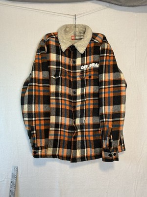 Men s Plaid American Outdoorsman  Off Brand  Sherpa Flanel Jacket Size M #1429