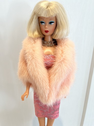 Poupée Barbie Peach Real Mink Fur Stole Capelet4Fashion Royalty Silkstone ~ dimitha - Photo 6/7