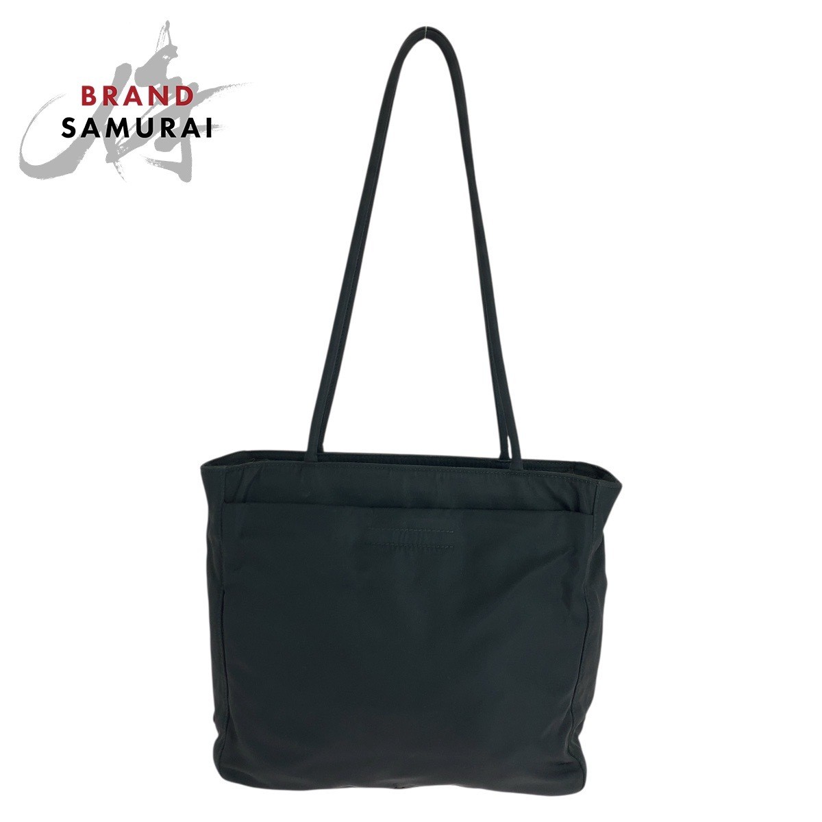 Prada Tessuto Triangle Black Nylon Shoulder Tote Bag 502564
