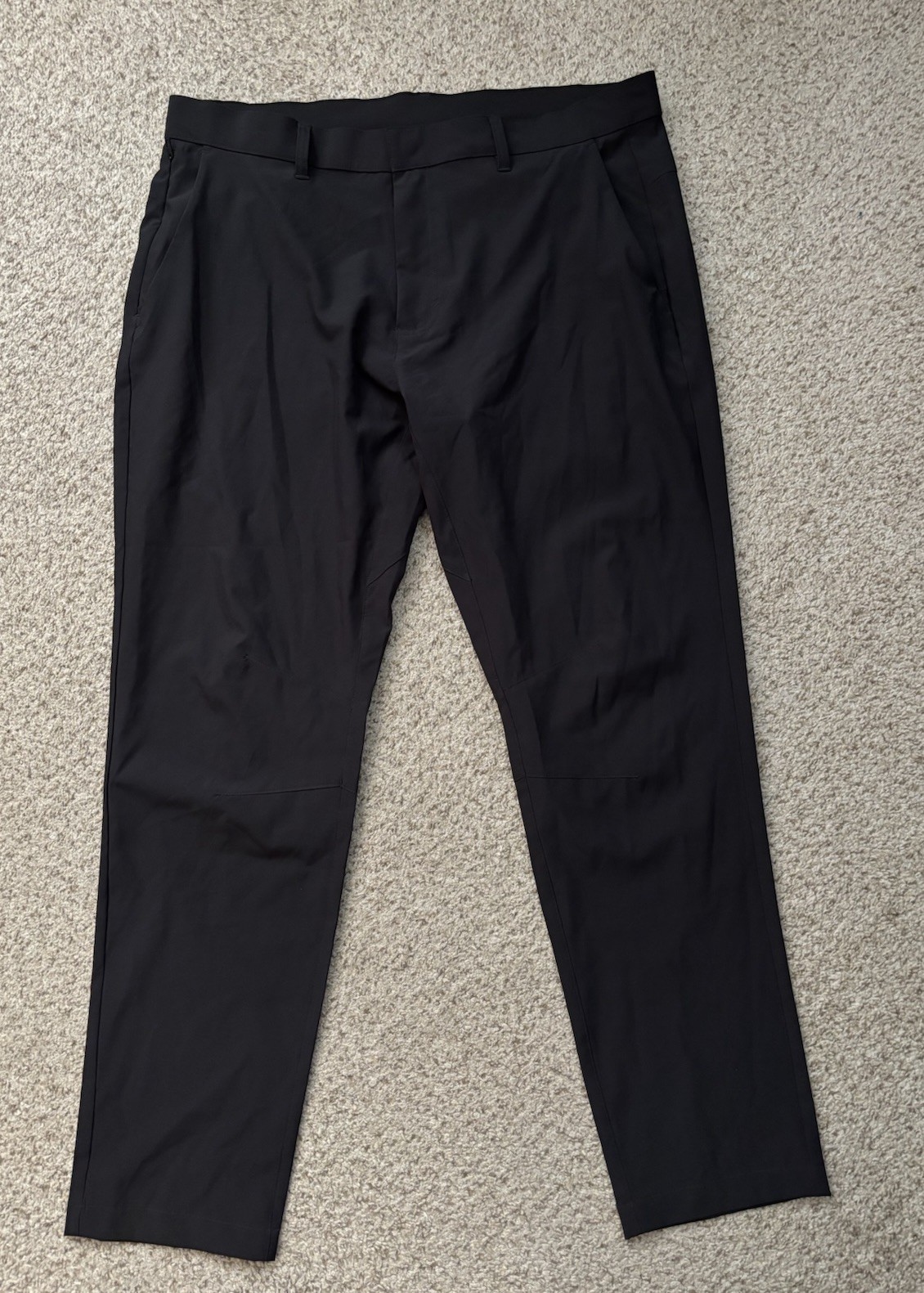 Fabletics Pants Mens Size 36x30 Black The Only Pant Slim Fit Lightweight Tapered