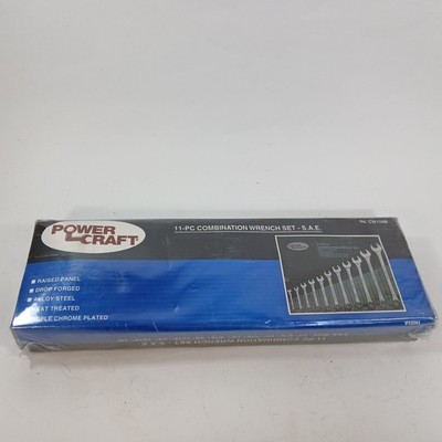 Power Craft 11 Piece Combination Wrench Set Mechanic SAE 1/4'' to 7/8''