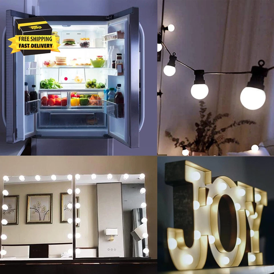 G40 1.5W Dim Led Bulb Equivalent 15 Watt Light Bulbs, Standard E26 Base Frosted  - Image 2 of 4