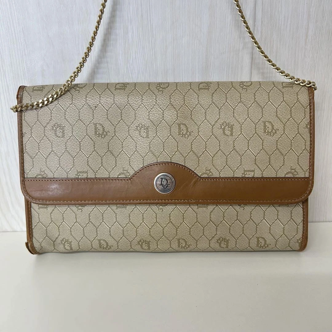 Sac bandoulière Dior PVC authentique beige moyen femme France 117656