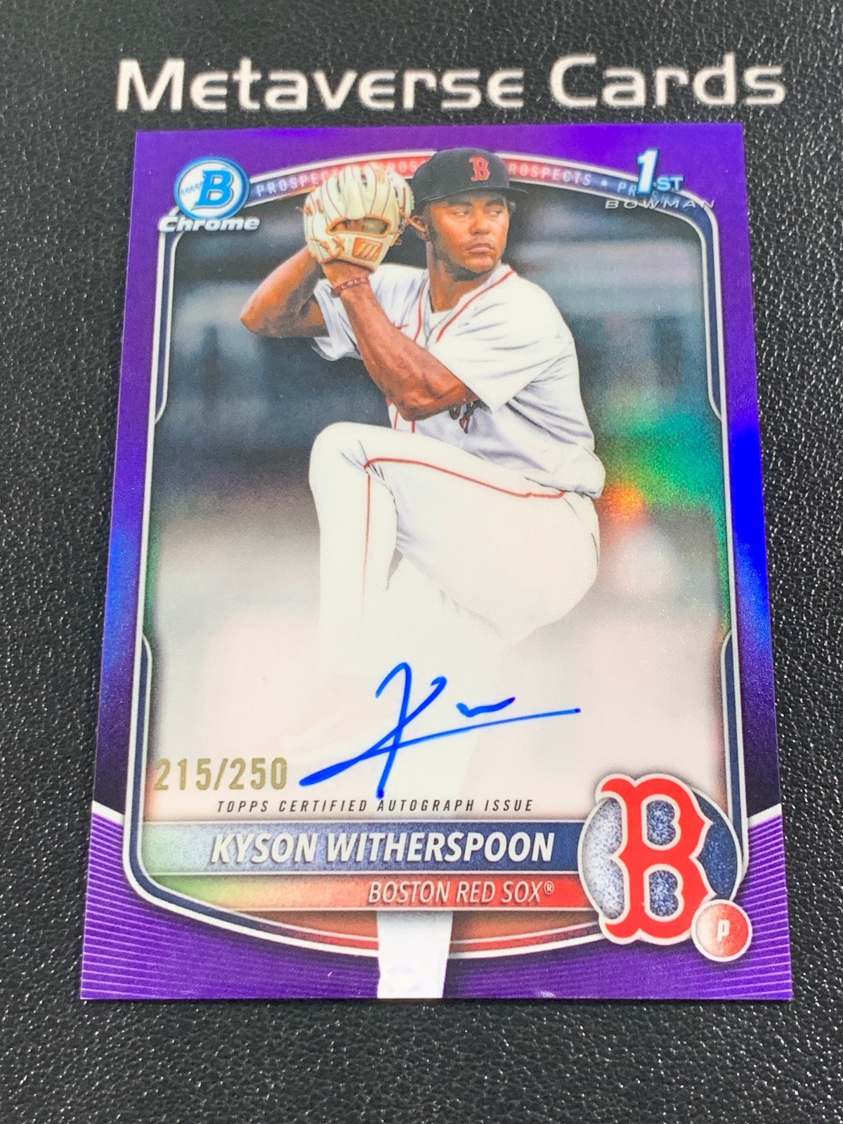 2025 Bowman Draft Chrome Kyson Witherspoon 1st Bowman Purple Refractor Auto /250