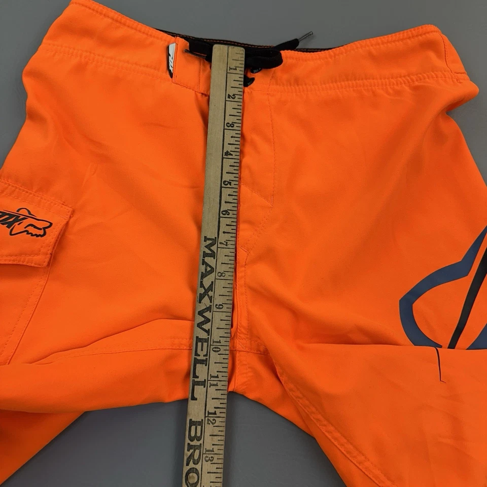Fox гонки над головой шорты мужские 28 неоновый оранжевый большой логотип серфинга пляж - Изображение 4 из 4