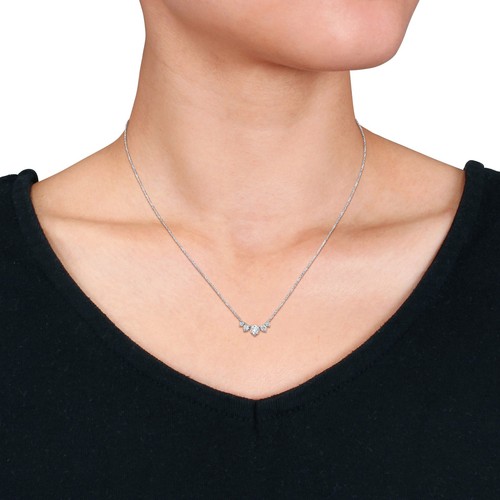 Created Forever 14K Weißgold 5/8ct TDW Lab Grown Diamant Collier - Bild 4 von 6