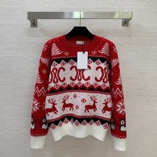 2025 winter hot sales festival embroidery Christmas weave sweater SML