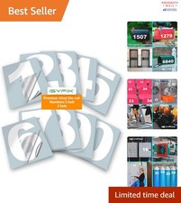 5 Inch Self Adhesive White Vinyl Number Stickers for Address Signs and Vehicles