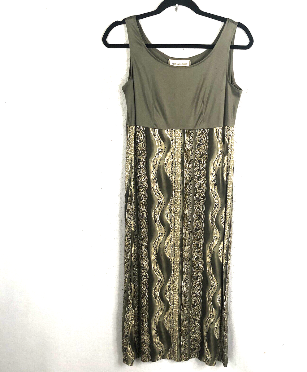 Vintage Sun Dress Womens 6 Green Y2K Abstract Art To Wear Mod Retro Groovy  Beach | eBay