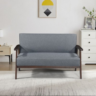2-Sitzer Polstersofa Kinda 121x69x75 cm Grau [en.casa]