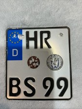 German Motorcycle License Plate HR BS99