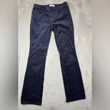 LOFT Curvy Boot Navy Blue Corduroy Cotton Blend Stretch Zip Fly Retro Pants 27
