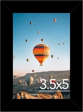 3.5x5 Picture Frame Black for Wall or Tabletop, 3.5 x 5 inch, 