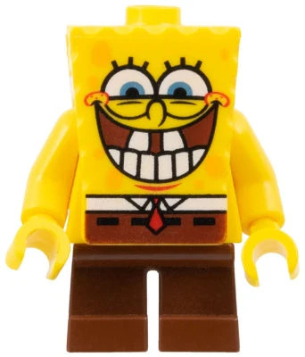 LEGO  Minifigure SpongeBob SquarePants bob021 SpongeBob Grin w/Bottom Teeth