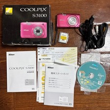 Nikon COOLPIX S3100 Pink Digital Camera Tested Complete Accessories Boxed