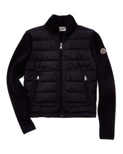 Moncler Puffer Front Wool-Blend Down Jacket