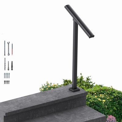 1 Step Handrail for Outdoor Steps, Premium Aluminum Alloy Railing Set, Porch ...