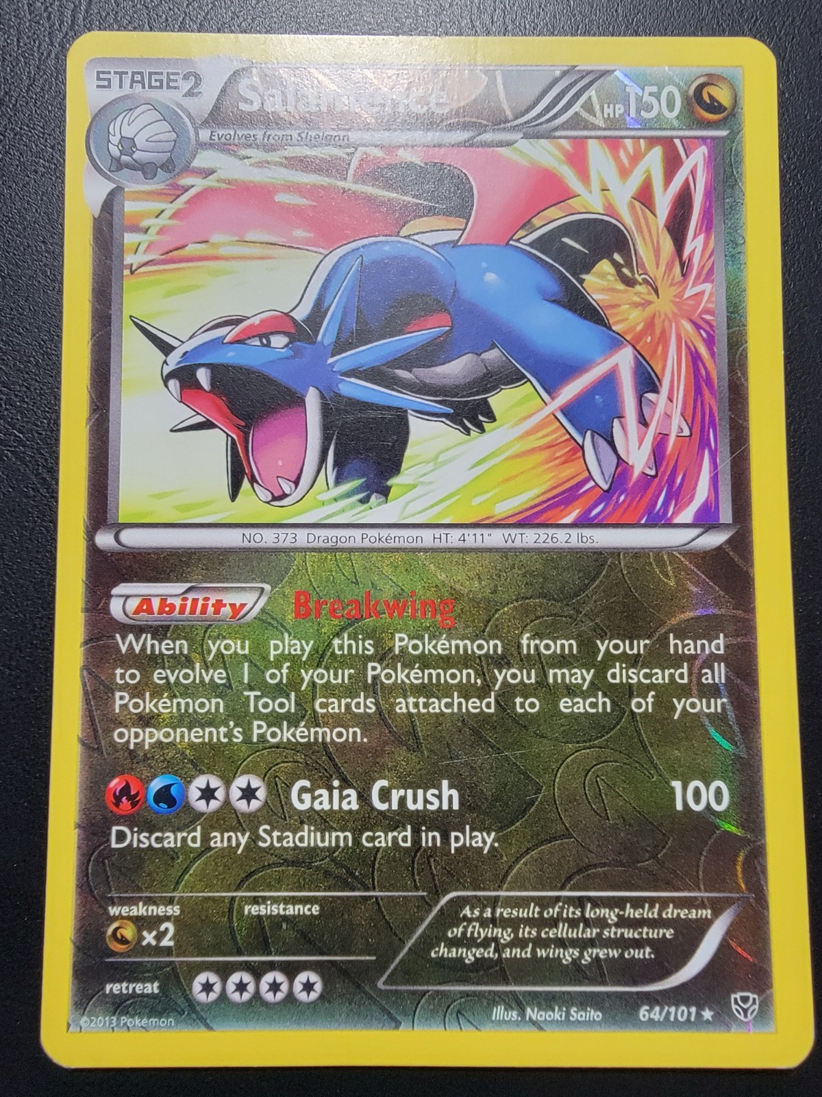 Salamence 64/101 Plasma Blast Reverse Holo Rare Pokemon Card