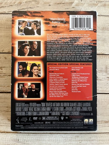 Dogma DVD (2001)2-Disc Set Special Edition W/Insert And Slip Cover - MINT DISCS - Picture 4 of 8
