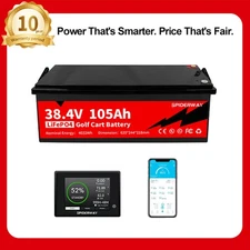 36V LiFePO4 105AH Lithium Battery Golf Cart EV RV Off Grid Solar 10 Year life