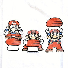 Vintage Y2K Nintendo Super Mario Video Game Ringer T-Shirt Size Medium