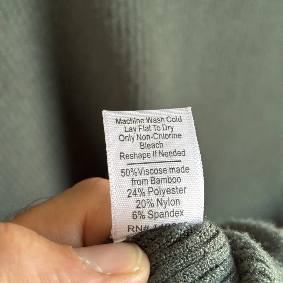 Suéter Polo Midi Azul Marino Capa Lexi Acanalado Manga Larga Verde Para Mujer’s Grande Foto 4 de 4