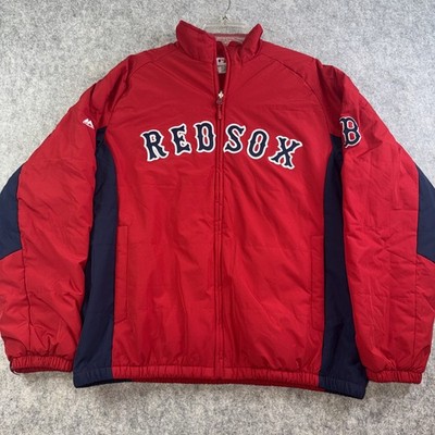 Majestic Boston Red Sox Dugout Jacket MLB Baseball Fleece Lined L