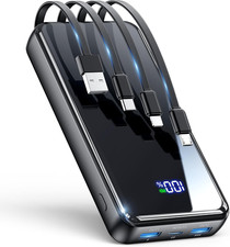 Portable Charger, 50000Mah Power Bank Built-In Cable, 22.5W PD USB C in  Out
