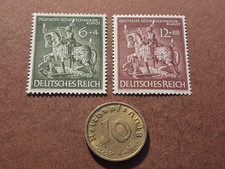 10 Reichspfennig 1939 + Stamps from 1944, MNH